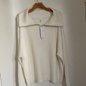 Zella Women's Cream Cowl Neck Sweater